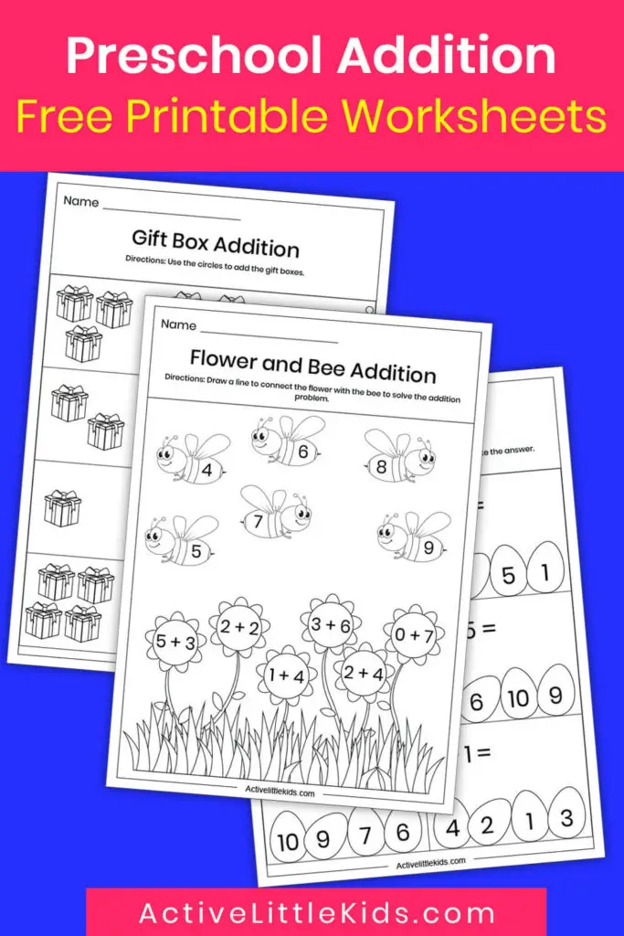 Addition worksheets for preschool pin
