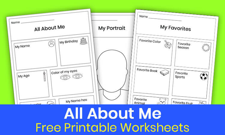 All about me preschool worksheets
