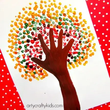 Autumn Handprint Tree