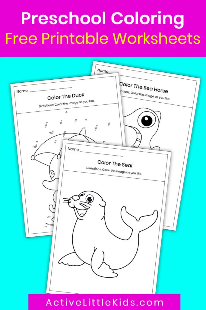 Coloring worksheets for preschool pin