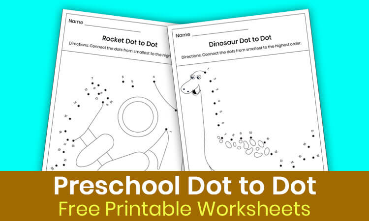 Connecting dots worksheets for preschoolers