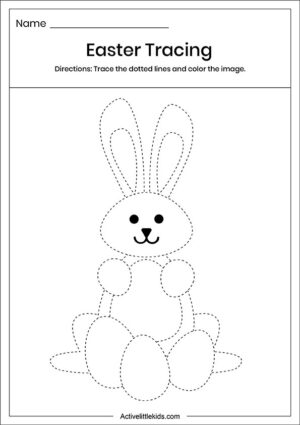 Easter tracing worksheets for kindergarten - Active Little Kids