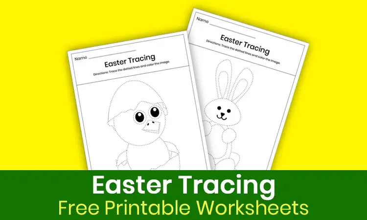 Easter tracing worksheets for kindergarten
