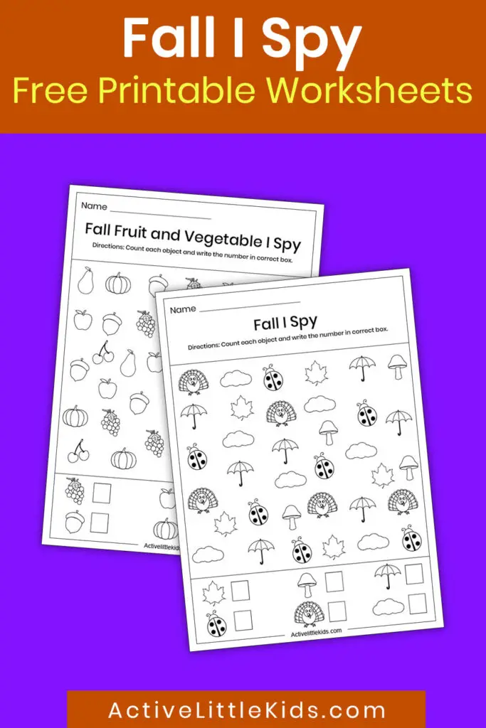 Fall I spy worksheets pin