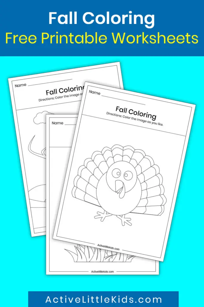 Fall coloring worksheets pin