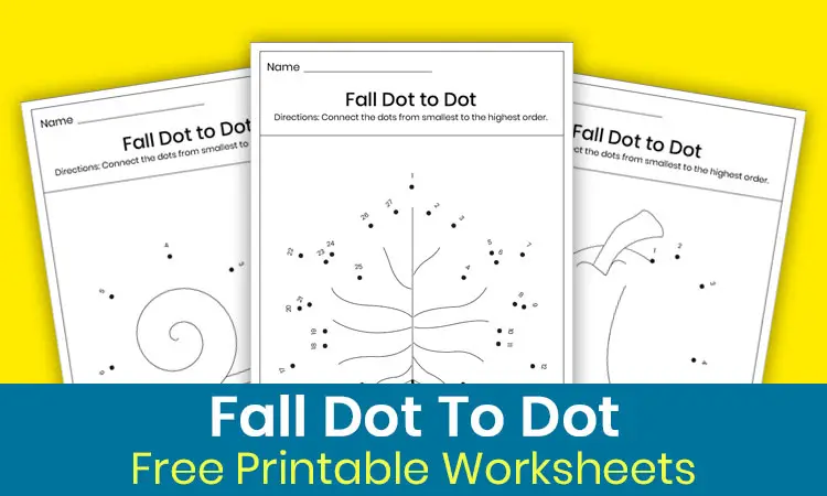 Fall dot to dot printables