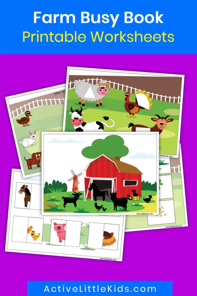 Farm busy book for preschool pin