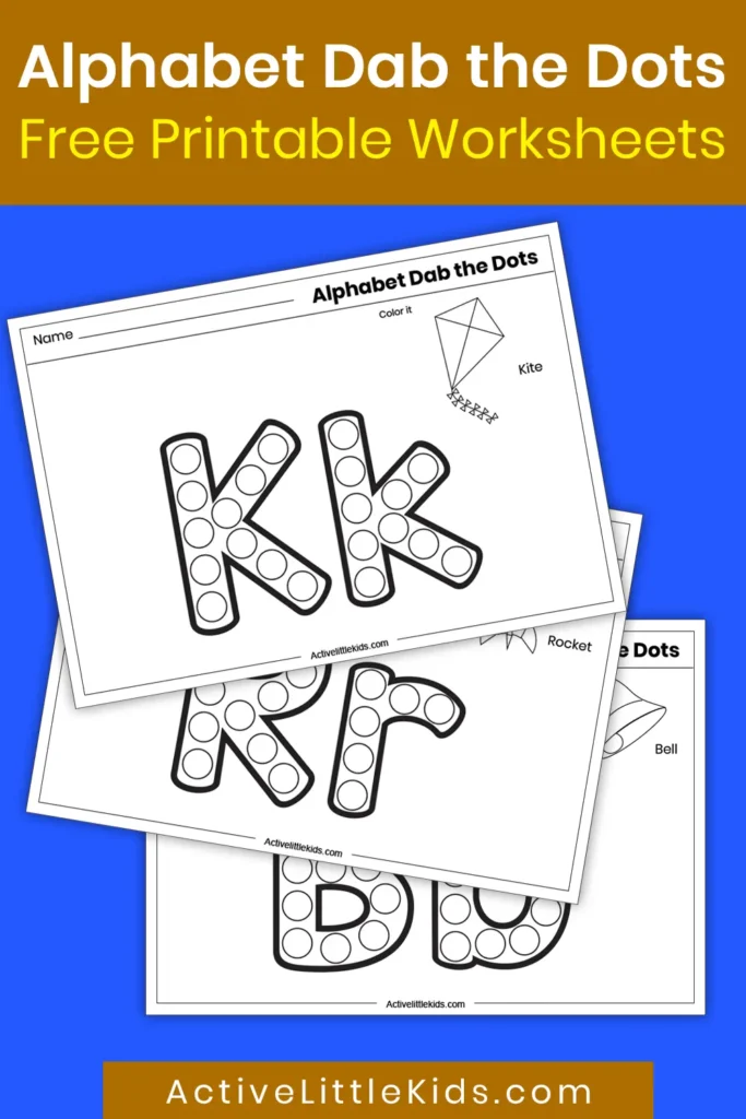 Free alphabet dab worksheets pin