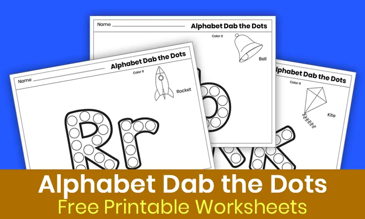 Free alphabet dab worksheets