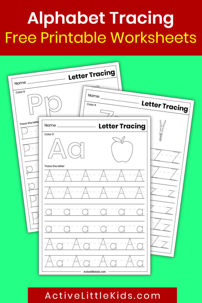 Free alphabet tracing worksheets pin