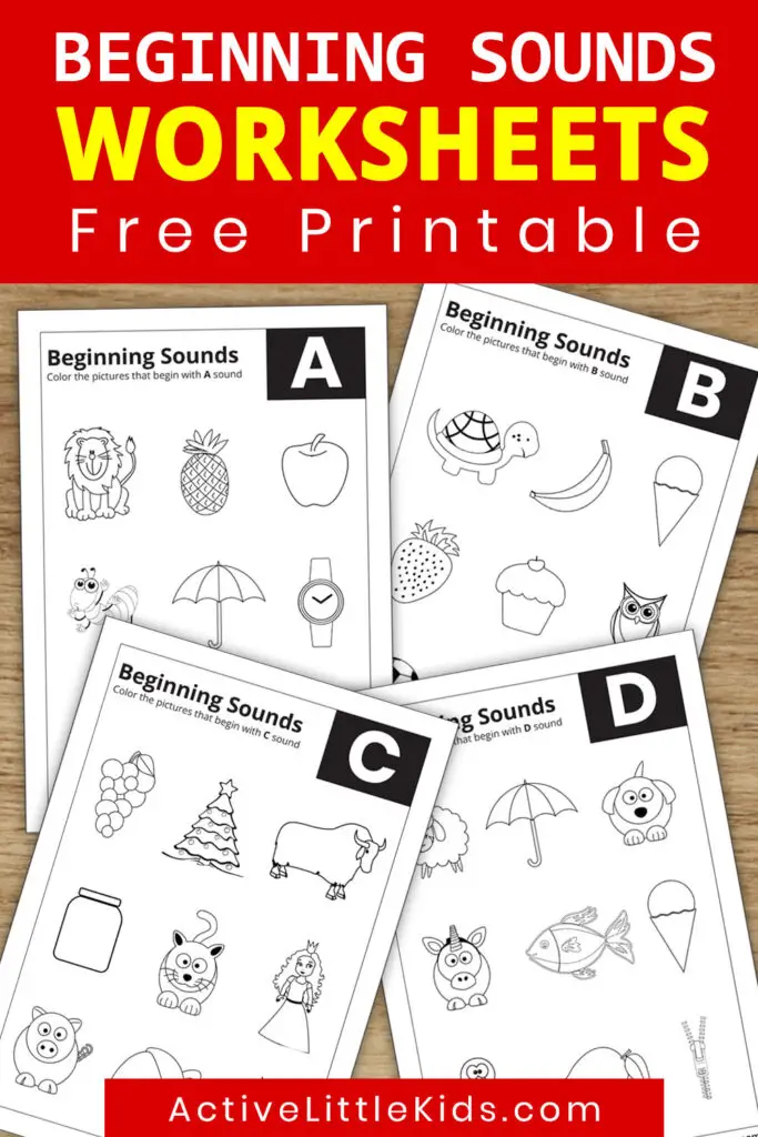 Free beginning sounds worksheets for preschool