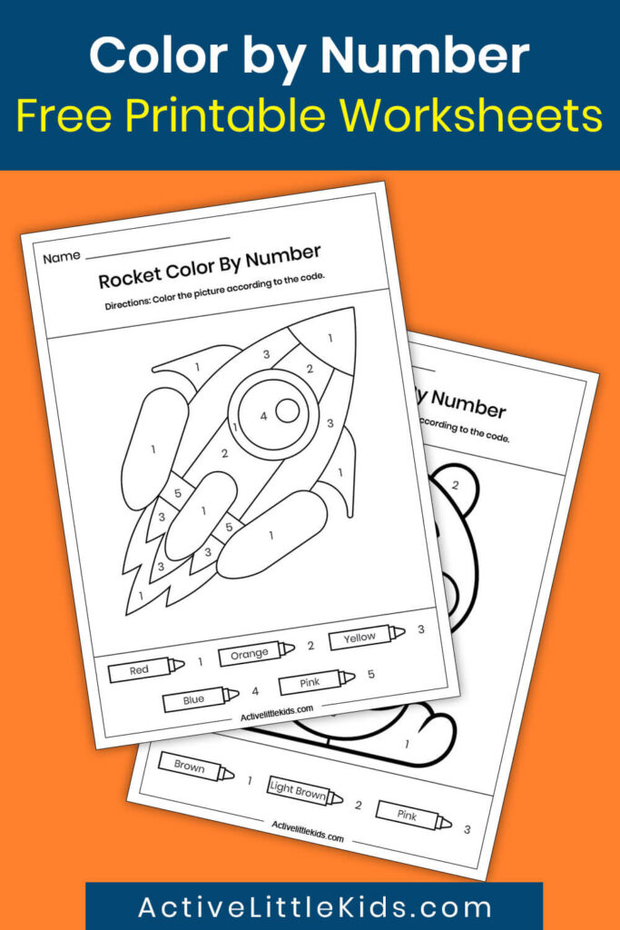 Free printable color by number for preschool pin