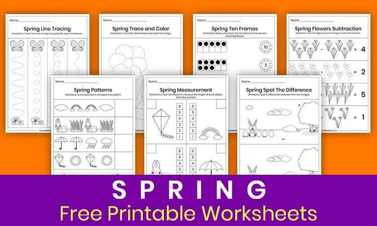Free printable spring worksheets for kindergarten