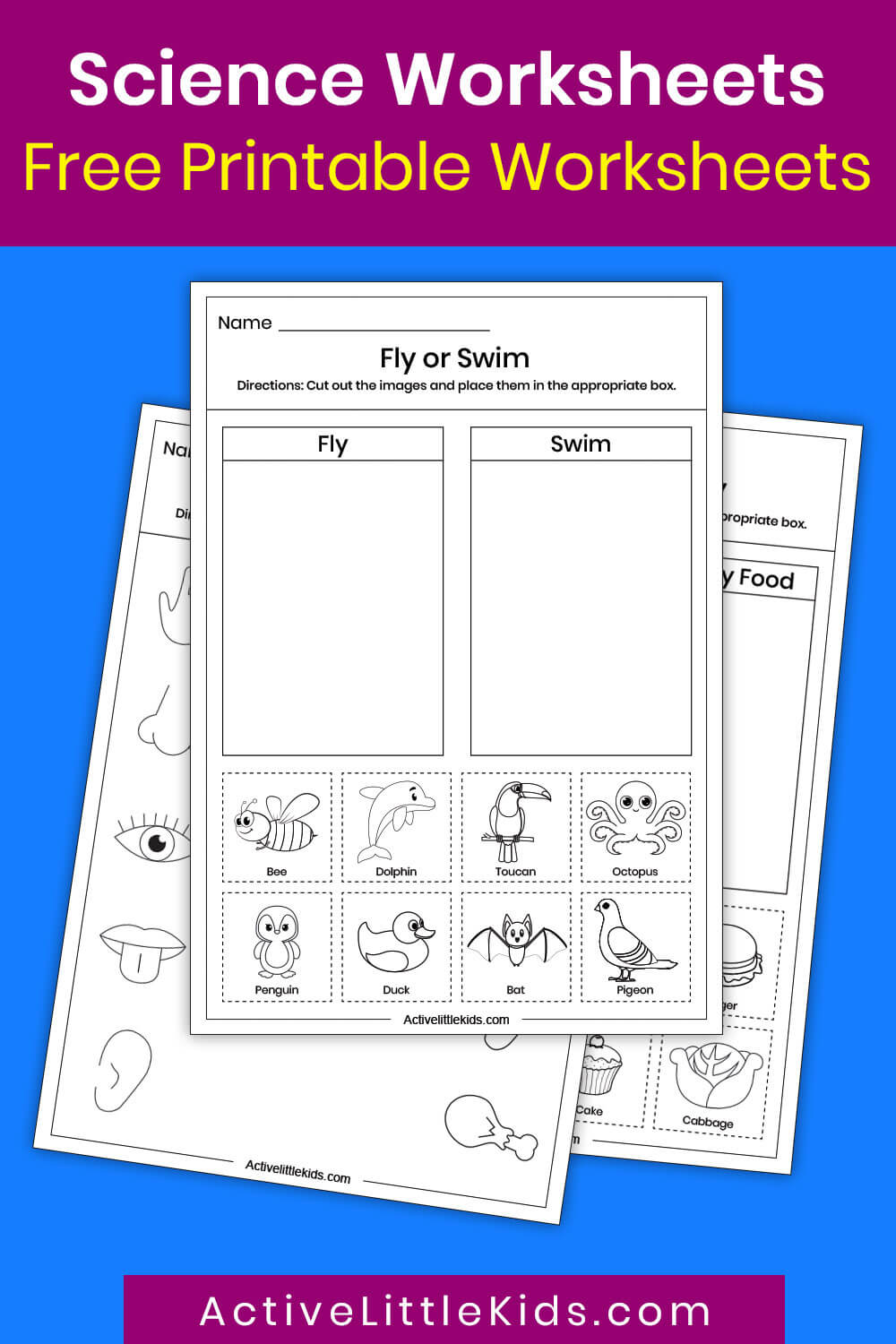 Free Science Worksheets for Kindergarten - Active Little Kids