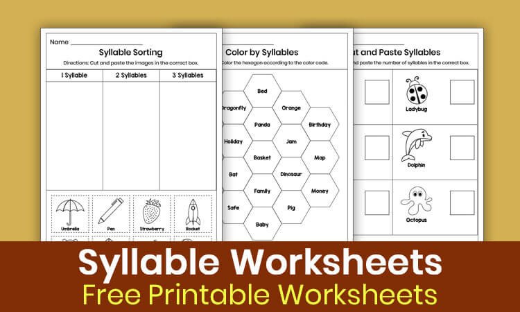 Free syllable worksheets for kindergarten