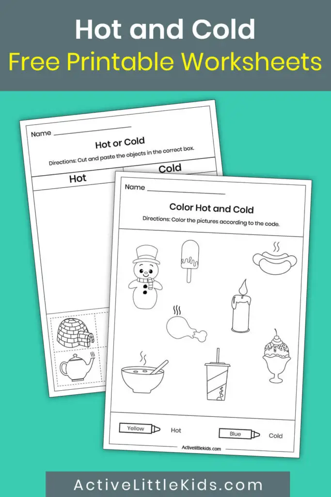 Hot and cold worksheets for preschool pin