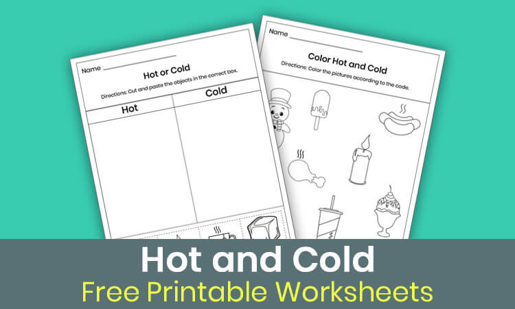 Hot and cold worksheets for preschool