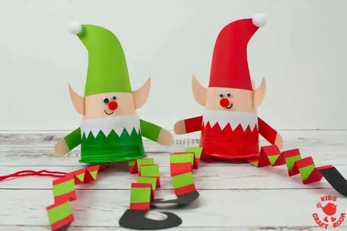 Jumping-Paper-Cup-Elf-Craft