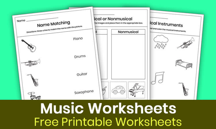 Free music worksheets for kindergarten