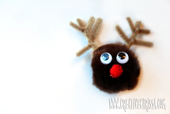 Make Reindeer Pom-Pom Magnets