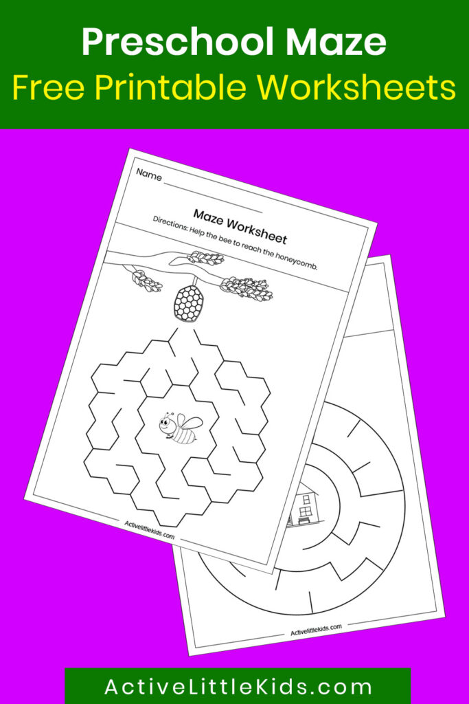 Maze worksheets for preschool pin