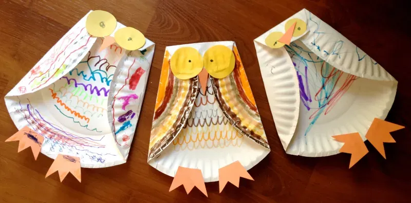 Paper Plate Fall Owl Craft