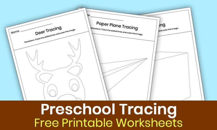 Free Tracing Worksheets for Preschool