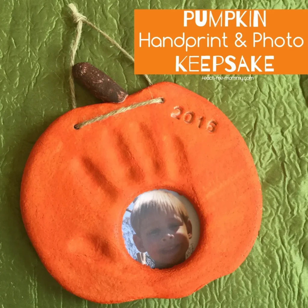 Pumpkin Handprint and Photo Keepsake