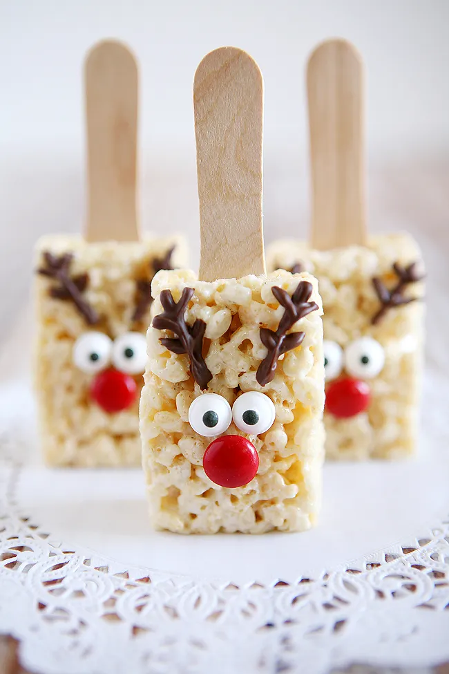 Reindeer Rice Krispie Snacks