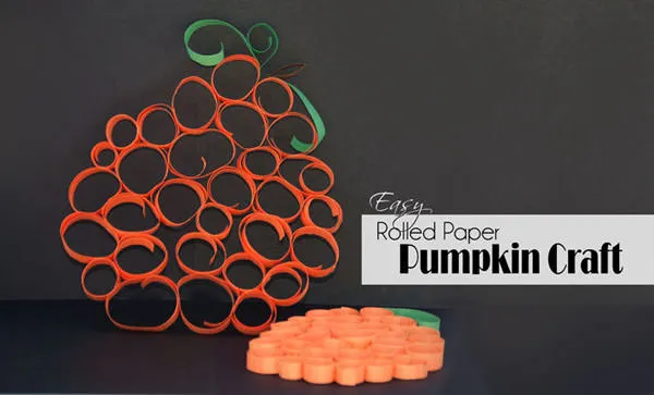 Rolled Paper Pumpkin