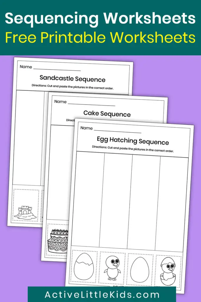 Reading and sequencing worksheets for kindergarten