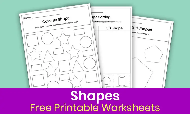 Free Shapes Worksheets for Kindergarten