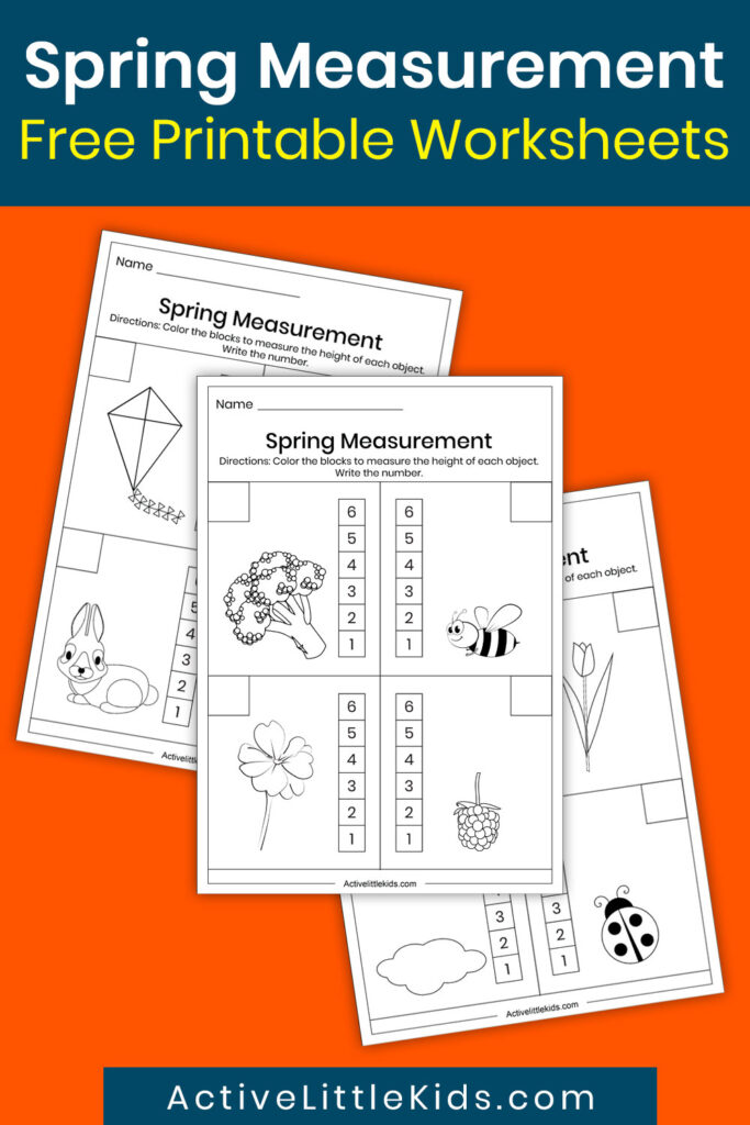 Spring measurement worksheets for kindergarten pin