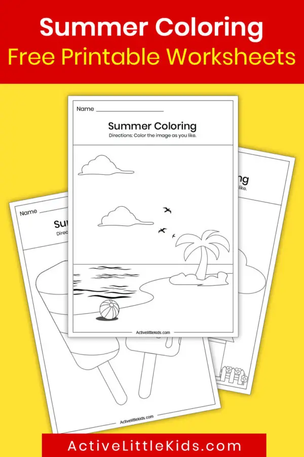 free summer coloring worksheets active little kids