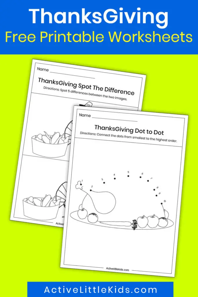 Thanksgiving worksheets for kindergarten pin