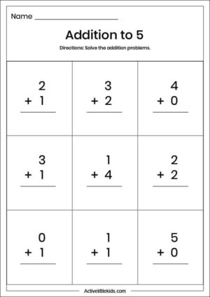 Free Addition Worksheets for Kindergarten - 37 Free Pages