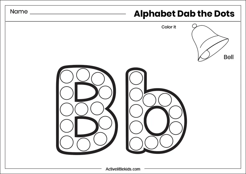 Free Alphabet Dab Worksheets - Active Little Kids