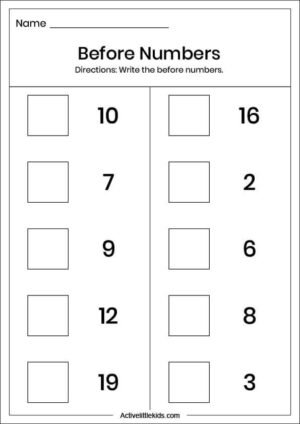 Counting Worksheets for Kindergarten - Active Little Kids