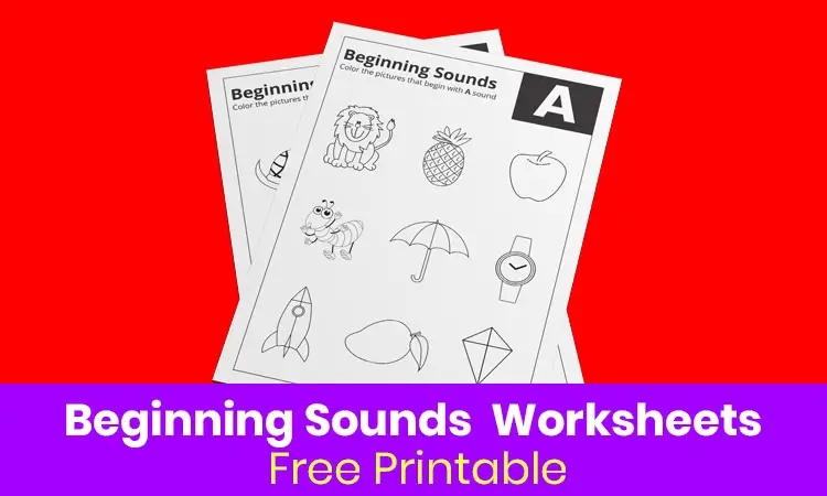 Free beginning sounds worksheets for preschool