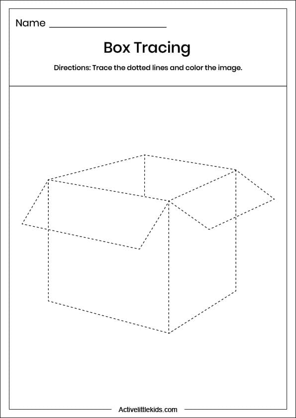box tracing worksheet