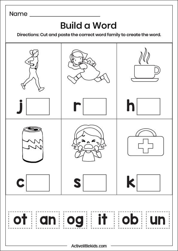 build cvc word worksheet