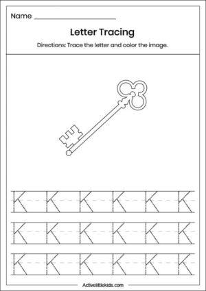 Free Letter K Worksheets for Kindergarten - Active Little Kids