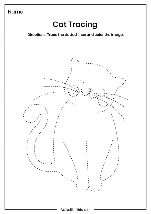 cat tracing worksheet