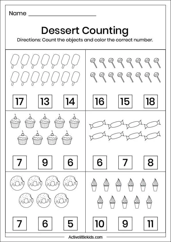 color counting worksheet