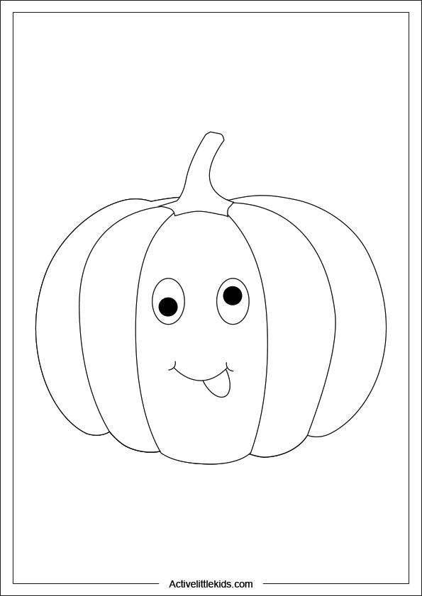 crazy pumpkin coloring page