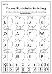 Matching Upper and Lowercase Letters Worksheets - Active Little Kids