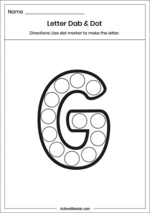 Free Letter G Worksheets for Kindergarten - Active Little Kids