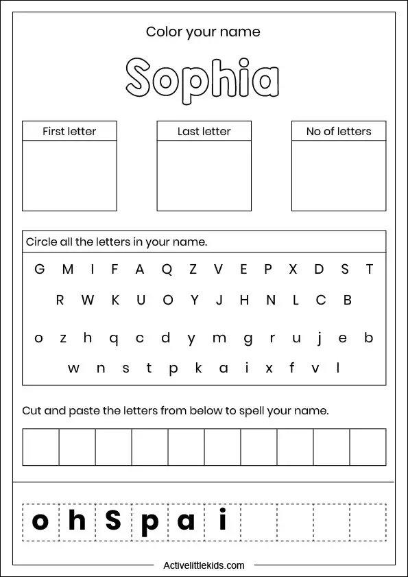 Editable Name Writing Worksheet, Printable ABC Learning Activities