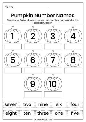 Fall math worksheets for kindergarten - Active Little Kids