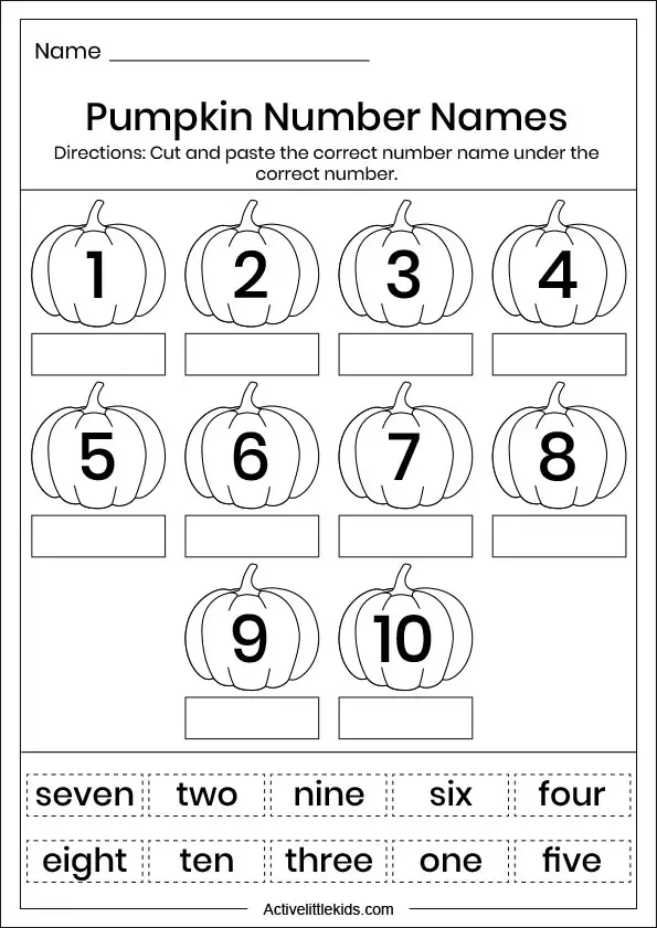 fall pumpkin math worksheets